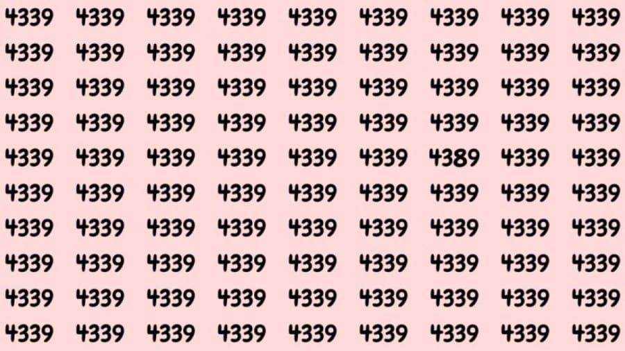 Can You Spot 4389 among 4339 in 30 Seconds? Explanation And Solution to the Optical Illusion