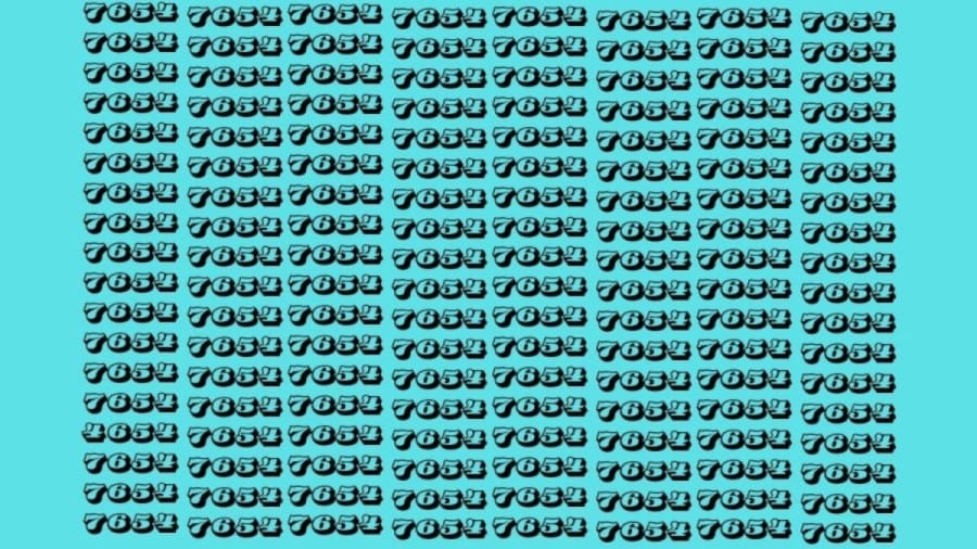 Can You Spot 4654 among 7654 in 10 Seconds? Explanation and Solution to the Optical Illusion