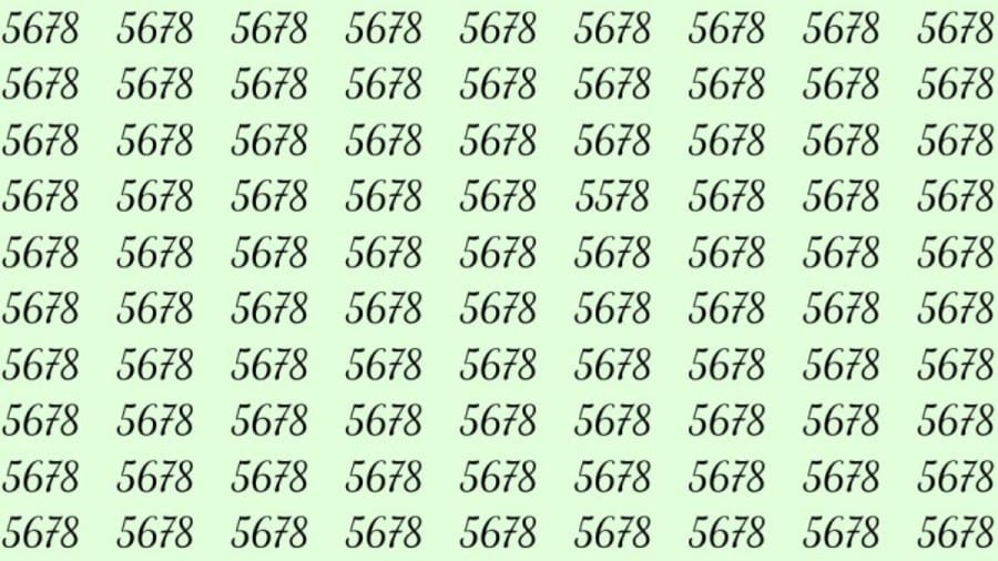Can You Spot 5578 among 5678 in 30 Seconds? Explanation And Solution To The Optical Illusion
