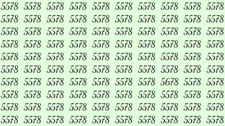 Can You Spot 5678 among 5578 in 30 Seconds? Explanation And Solution to the Optical Illusion