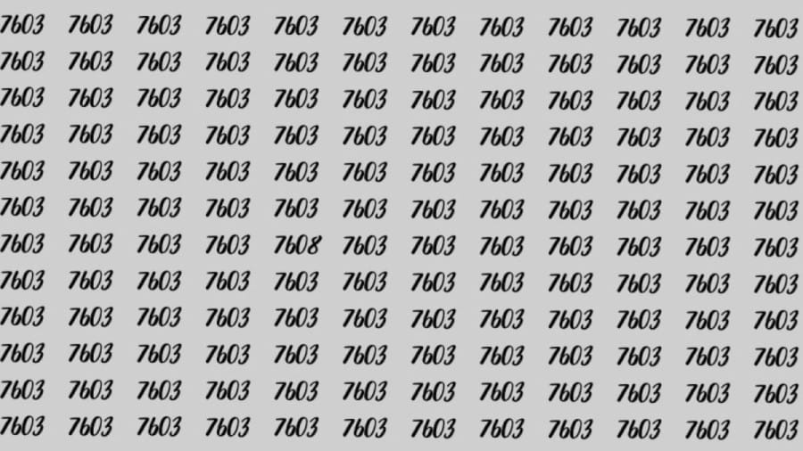 Can You Spot 7608 among 7603 in 30 Seconds? Explanation and Solution to the Optical Illusion