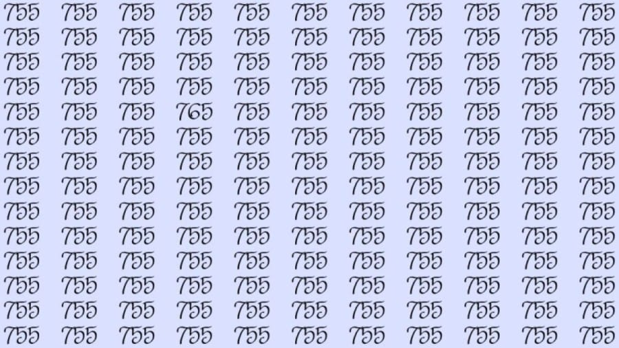 Can You Spot 765 among 755 in 30 Seconds? Explanation and Solution to the Optical Illusion