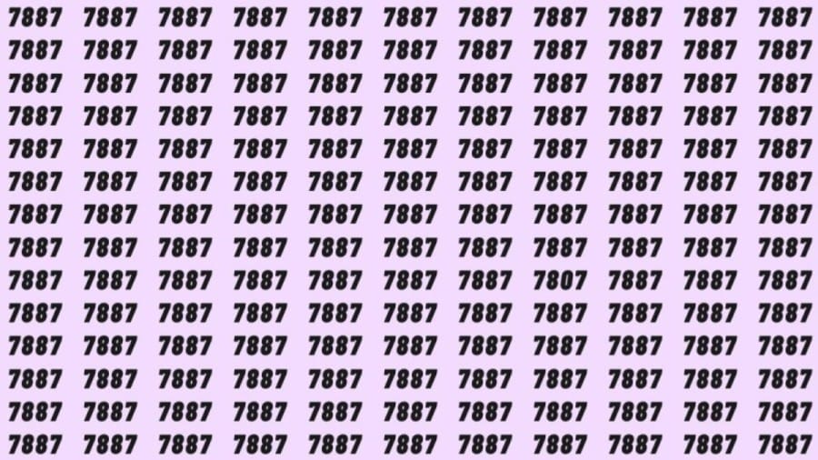 Can You Spot 7807 among 7887 in 30 Seconds? Explanation and Solution to the Optical Illusion