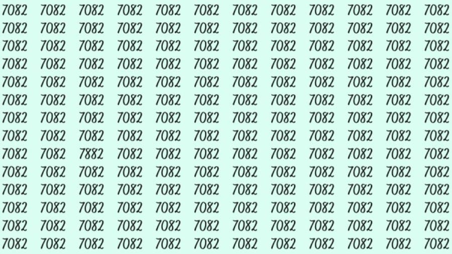Can You Spot 7882 among 7082 in 15 Seconds? Explanation and Solution to the Optical Illusion