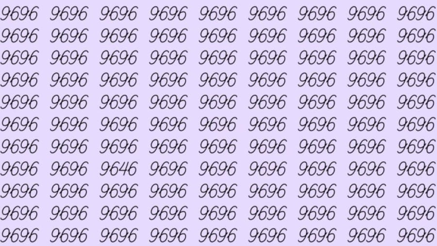 Can You Spot 9646 among 9696 in 30 Seconds? Explanation And Solution To The Optical Illusion