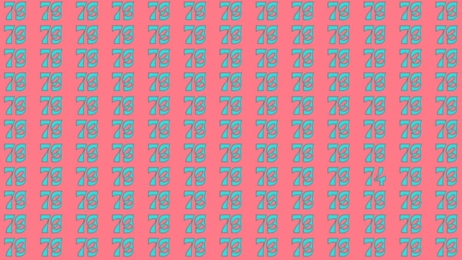 Observation Brain Test: Can you find the number 74 among 79 in 10 seconds?