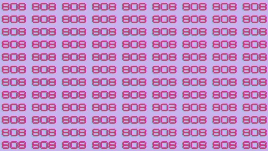 Observation Brain Test: Can you find the number 803 among 808 in 10 seconds?