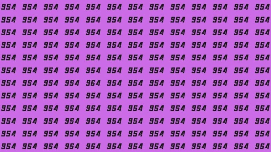 Observation Brain Test: Can you find the number 964 among 954 in 10 seconds?