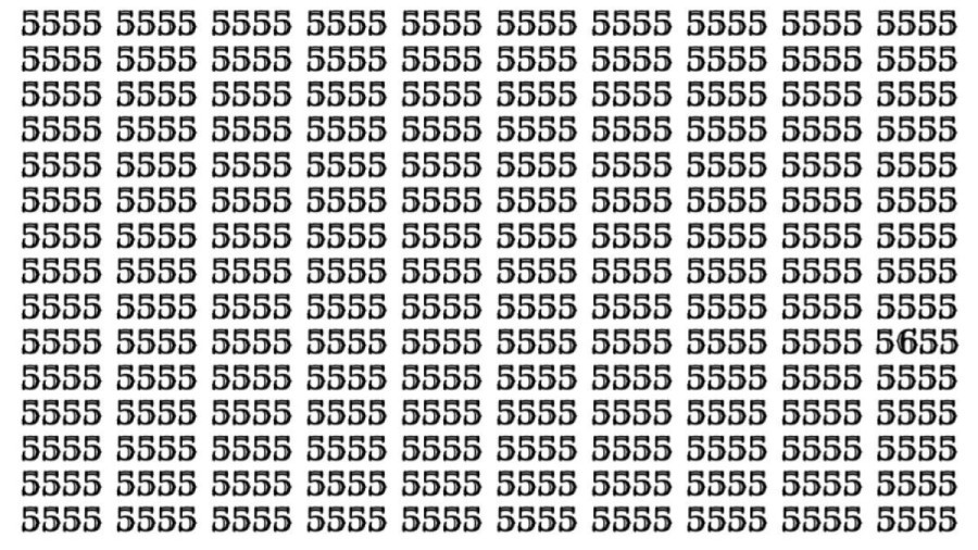 Observation Skills Test : Can you find the number 5655 among 5555 in 10 seconds?