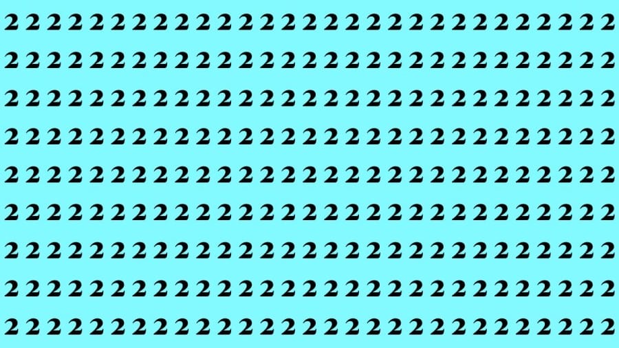 Observation Skills Test: If you have sharp eyes find 8 among the 2s within 15 Seconds