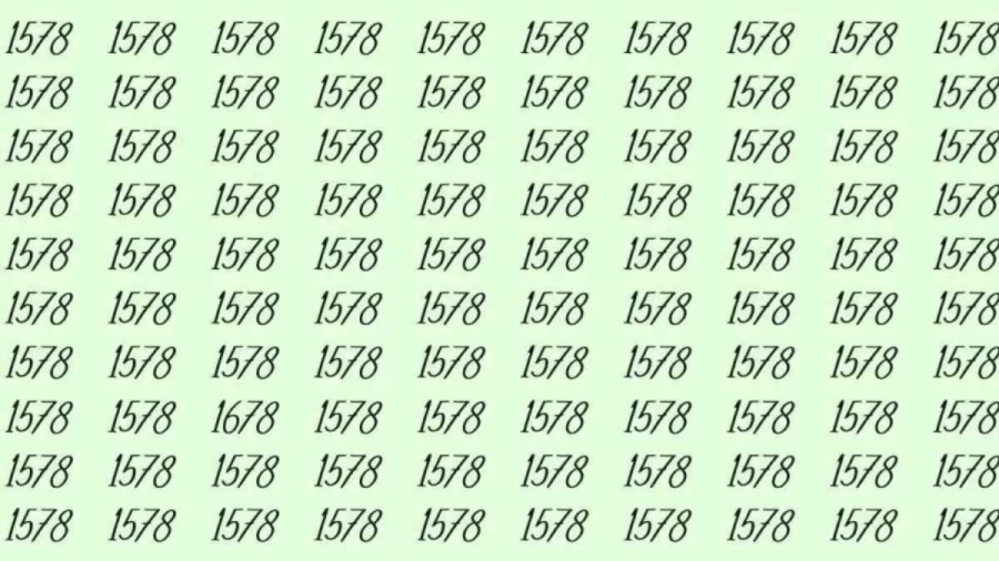 Optical Illusion: Can you find 1678 among 1578 in 5 Seconds?
