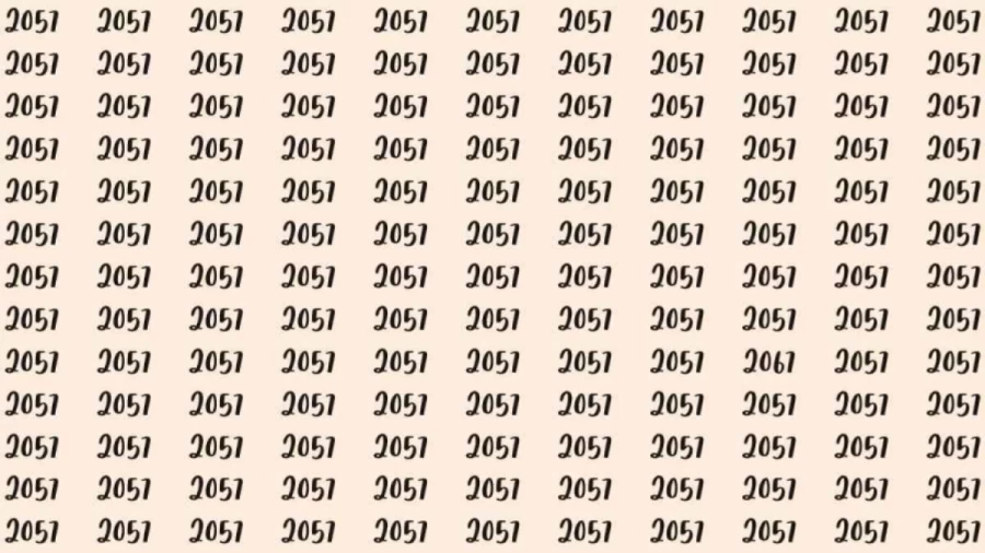 Optical Illusion: Can you find 2067 among 2057 in 10 Seconds? Explanation and Solution to the Optical Illusion