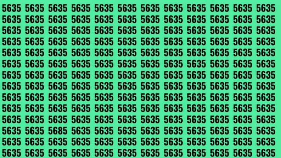 Optical Illusion: Can you find 5685 among 5635 in 7 Seconds?