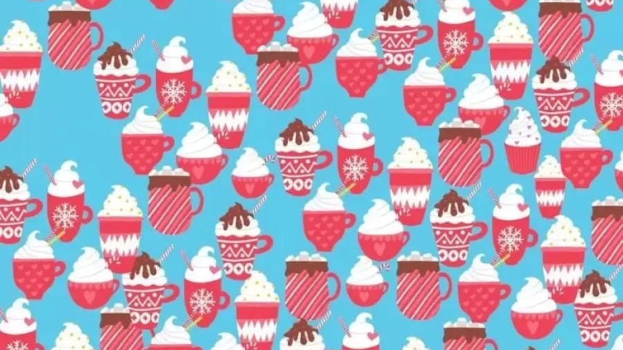 Optical Illusion Challenge: Can you spot the Hidden Cupcake among the Sea of Hot Cocoa within 18 Seconds?