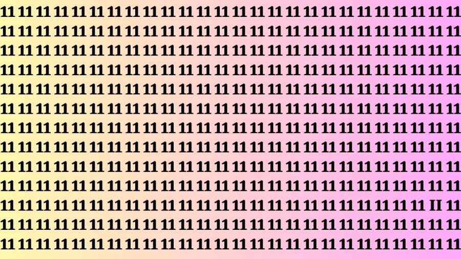 Optical Illusion: If you have Eagle Eyes Find the II among 11 in 15 Secs