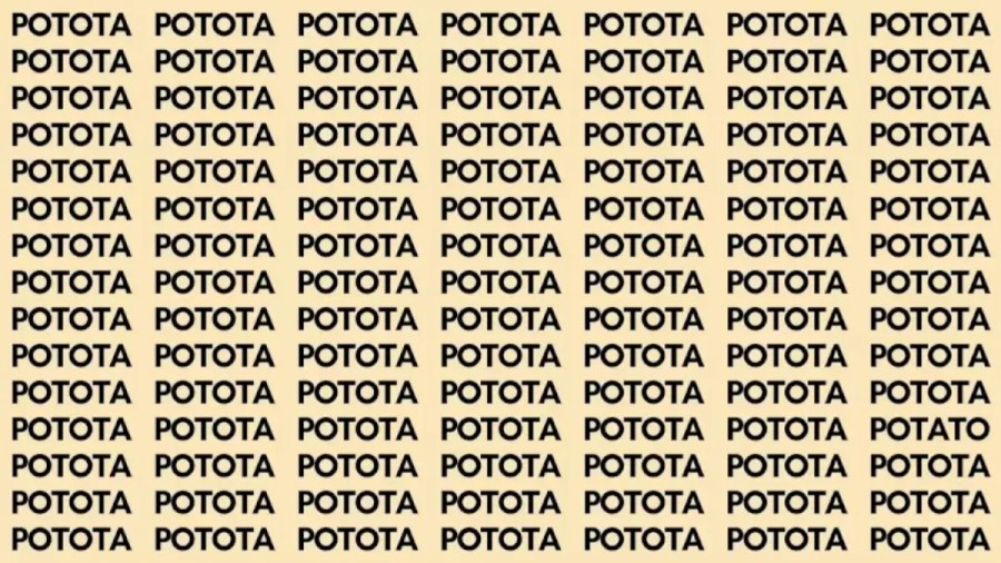 Brain Teaser: If you have Hawk Eyes find the word Potato in 13 secs