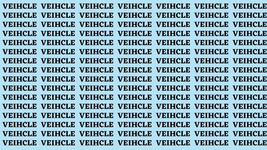 Brain Teaser: If you have Eagle Eyes Find the word Vehicle in 13 secs