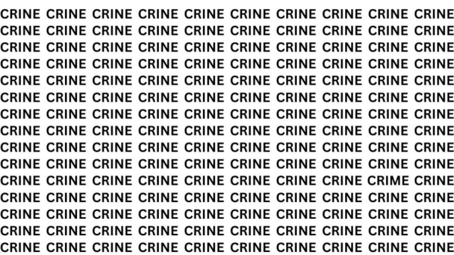 Brain Teaser: If you have Sharp Eyes Find the word Crime in 20 secs