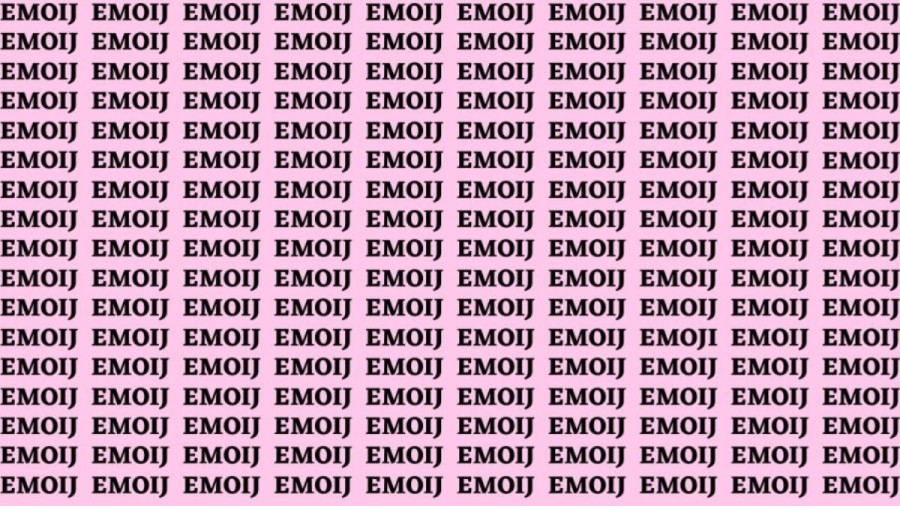 Brain Teaser: If you have Eagle Eyes find the Word Emoji in 18 secs