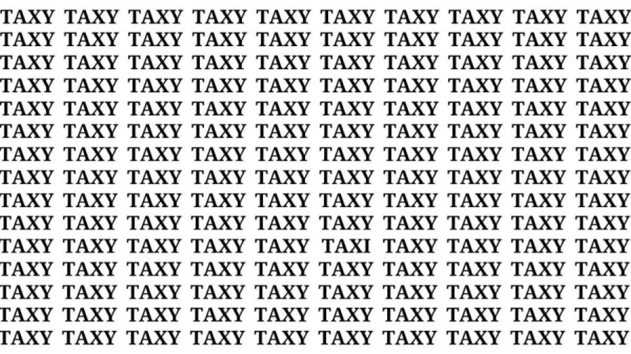 Brain Teaser: If You Have Hawk Eyes Find The Word Taxi In 15 Secs