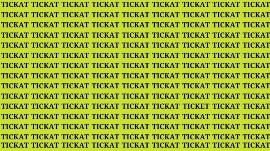 Brain Teaser: If You Have Hawk Eyes Find The Word Ticket In 13 Secs