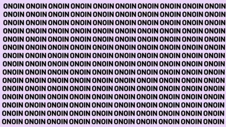 Brain Test: If You Have Eagle Eyes Find the Word Onion in 15 Secs
