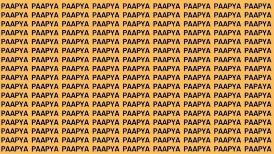Brain Teaser: If You Have Sharp Eyes Find The Word Papaya in 20 Secs