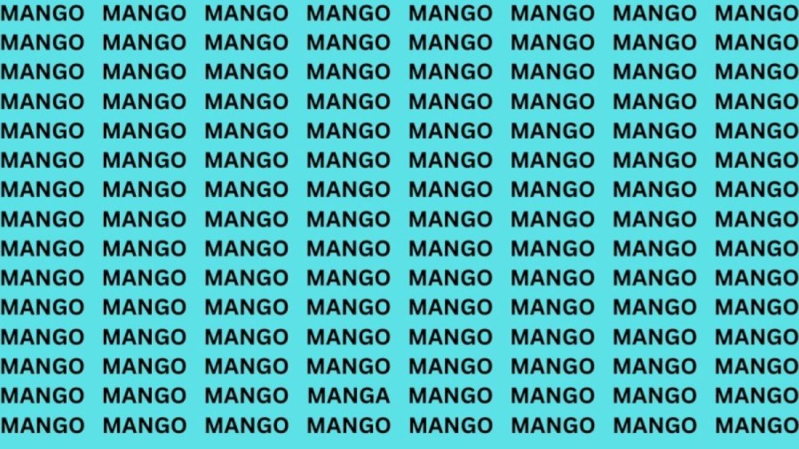 Optical Illusion: If You Have Eagle Eyes Find The Word Manga In 20 Secs