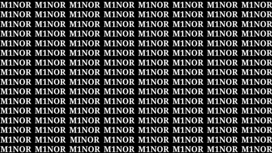 Brain Teaser: If You Have Sharp Eyes Find The Word Minor In 20 Secs