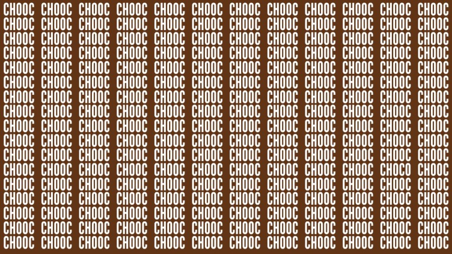 Brain Teaser: If You Have Eagle Eyes Find The Word Choco In 18 Secs
