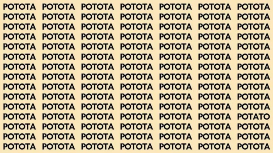 Brain Test: If You Have Hawk Eyes Find The Word Potato In 15 Secs