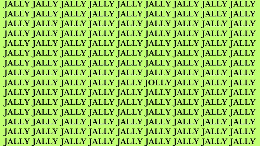 Brain Teaser: If You Have Eagle Eyes Find The Word Jolly In 15 Secs