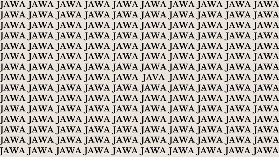 Brain Teaser: If You Have Sharp Eyes Find The Word JAVA In 20 Secs
