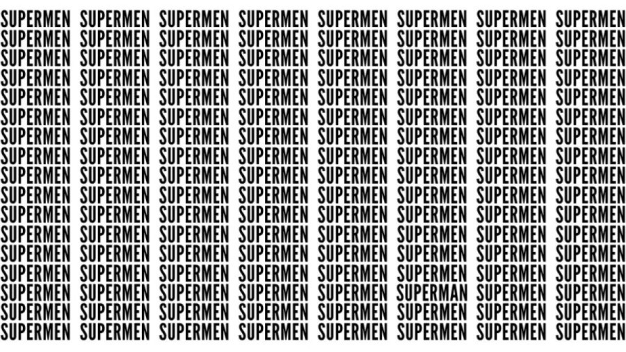 Brain Teaser: If You Have Sharp Eyes Find The Word Superman In 20 Secs