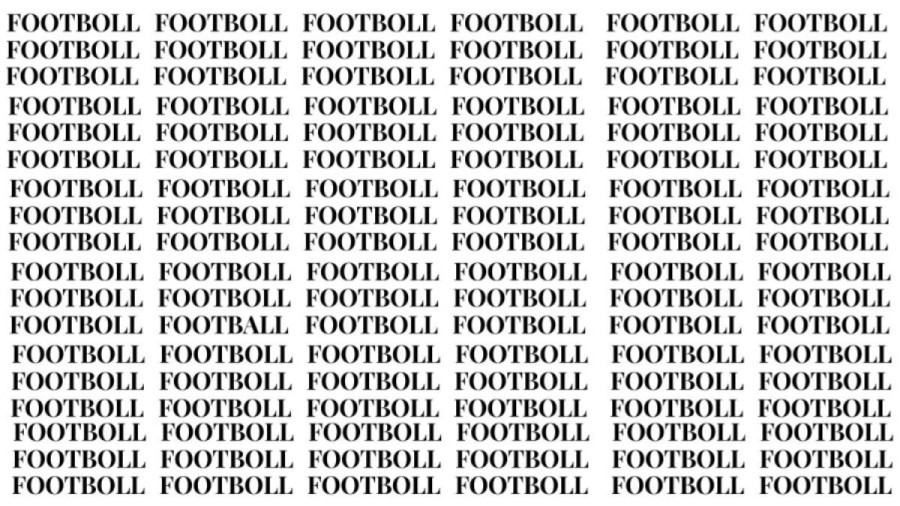 Brain Teaser: If You Have Hawk Eyes Find The Word Football In 15 Secs