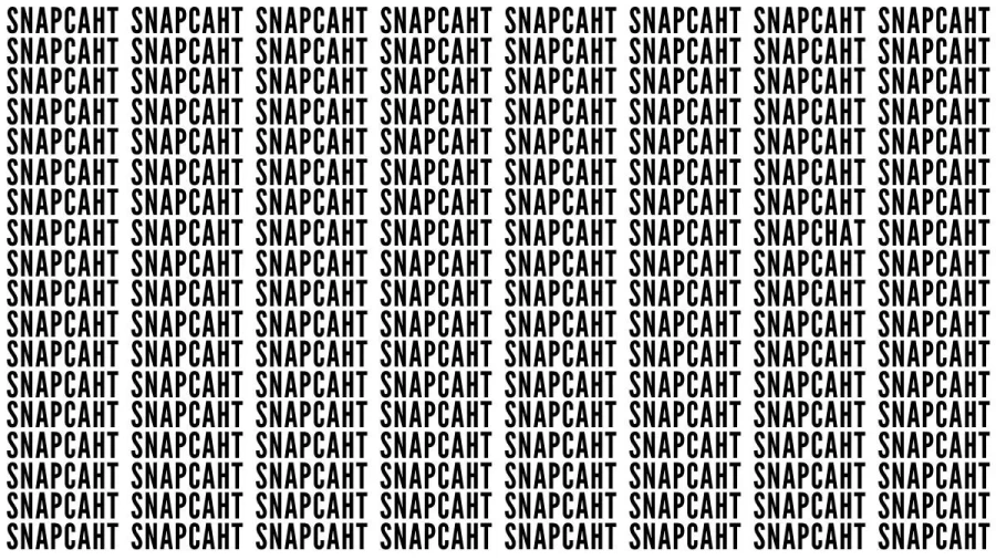Brain Teaser: If You Have Sharp Eyes Find The Word Snapchat In 20 Secs