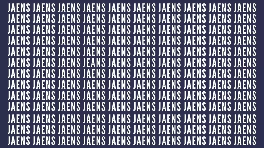 Brain Test: If You Have Sharp Eyes Find The Word Jeans In 20 Secs