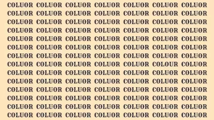 Optical illusion: If You Have Eagle Eyes Find The Word Colour In 20 Sec