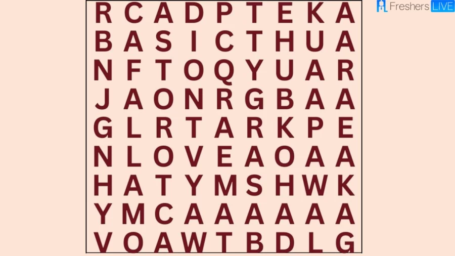 Brain Teaser Eye Test: Can you find 6 words in the image within 28 seconds?