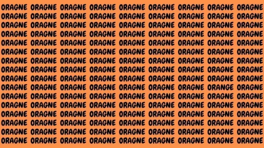 Optical Illusion: If You Have Eagle Eyes Find The Word Orange In 15 Secs