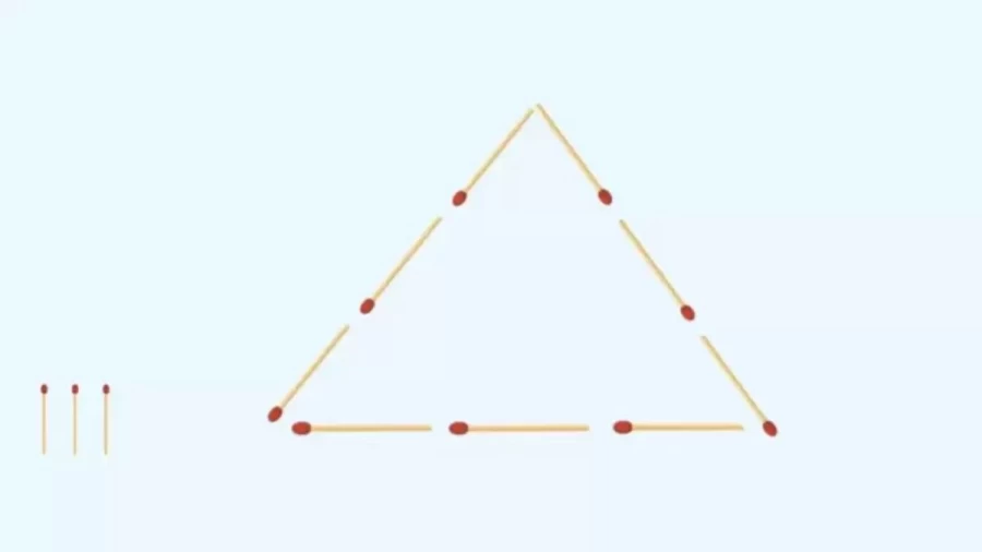 Brain Teaser - Add 3 Matchsticks And Divide The Triangle Equally Viral Matchstick Puzzle