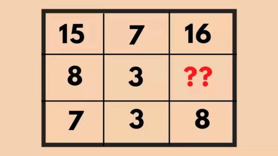 Brain Teaser: Can You Find the Missing Number in 20 Seconds? Math Puzzle