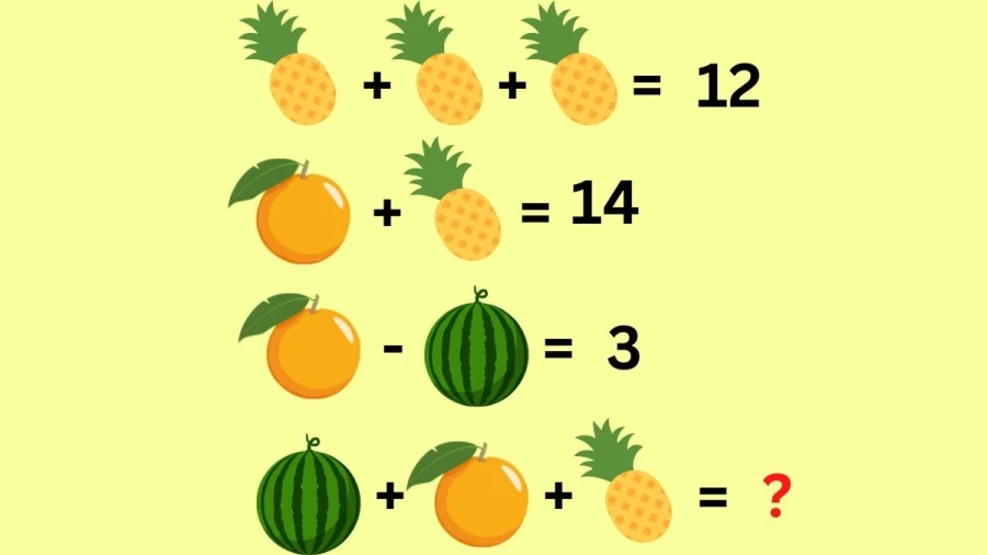 Brain Teaser: Can You Solve This Fruit Maths Puzzle?
