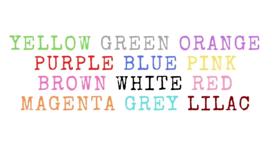 Brain Teaser Colour Word Puzzle: Can You Spot Which Word Matches Its Colour?