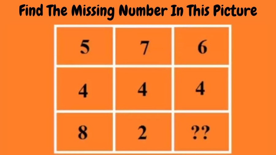 Brain Teaser: Find The Missing Number In This Picture Tricky Puzzle