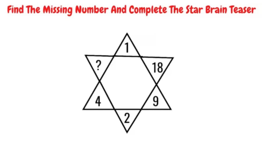 Brain Teaser: Find the Missing Number in this Star Maths Puzzle