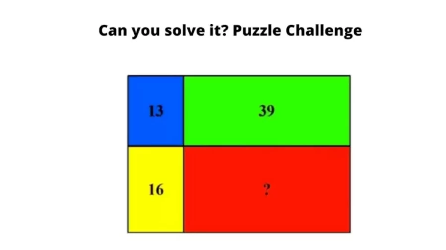 Brain Teaser: Hard Math Puzzle. Can You Solve and Find The Area Of Red Region? Puzzle Challenge