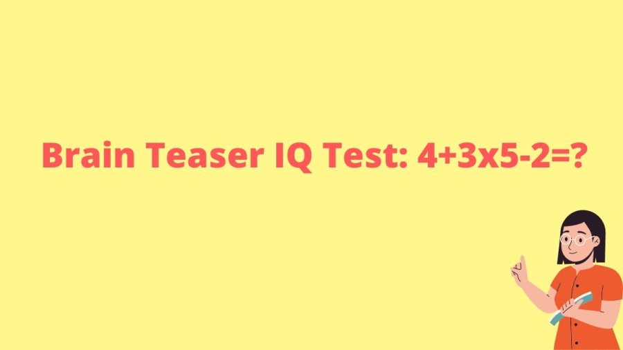 Brain Teaser IQ Test: 4+3x5-2=?