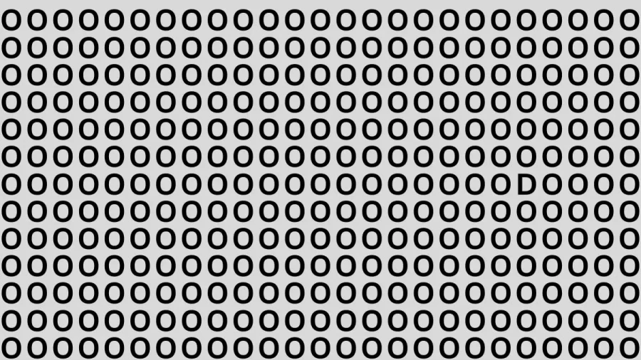 Brain Teaser: If You Have Sharp Eyes Find D Among O In 20 Secs