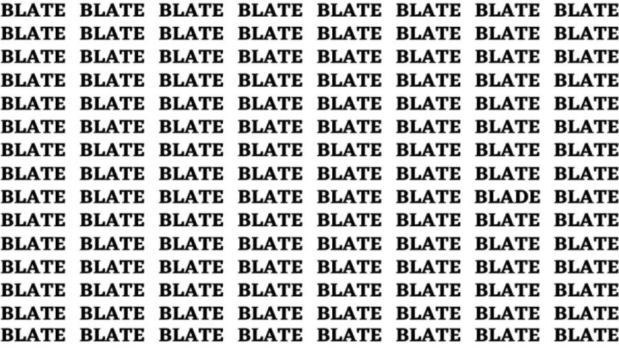 Brain Teaser: If you have Hawk Eyes find the word Blade in 15 secs